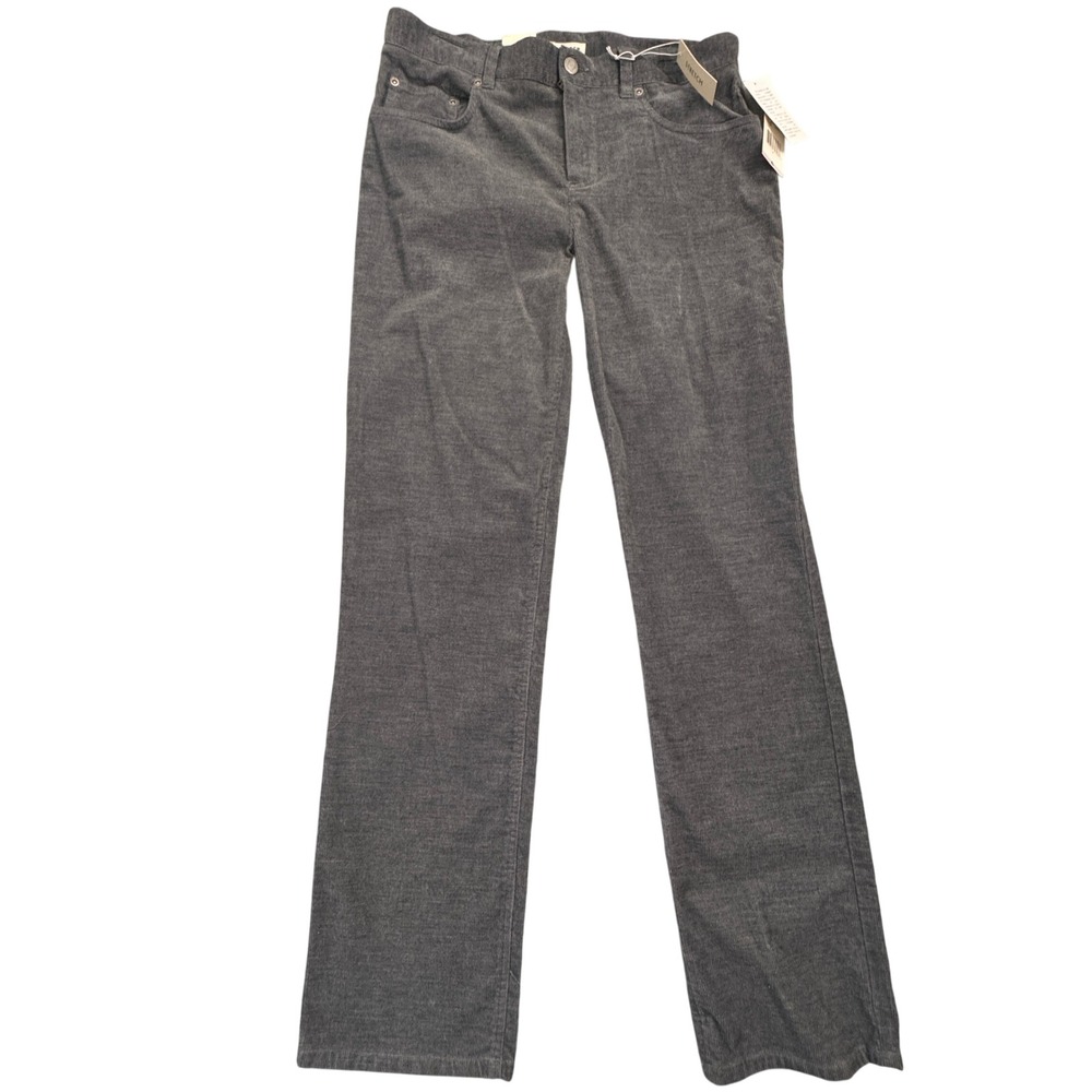 NWT Jones New‎ York Sport Today Jean Women's Gray Corduroy Straight Pants Size 6